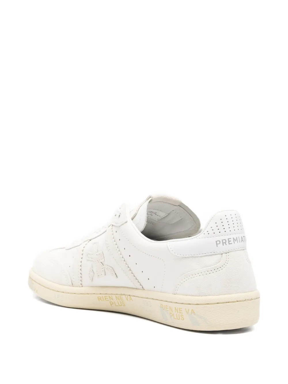 Premiata perforated leather sneakers Beige