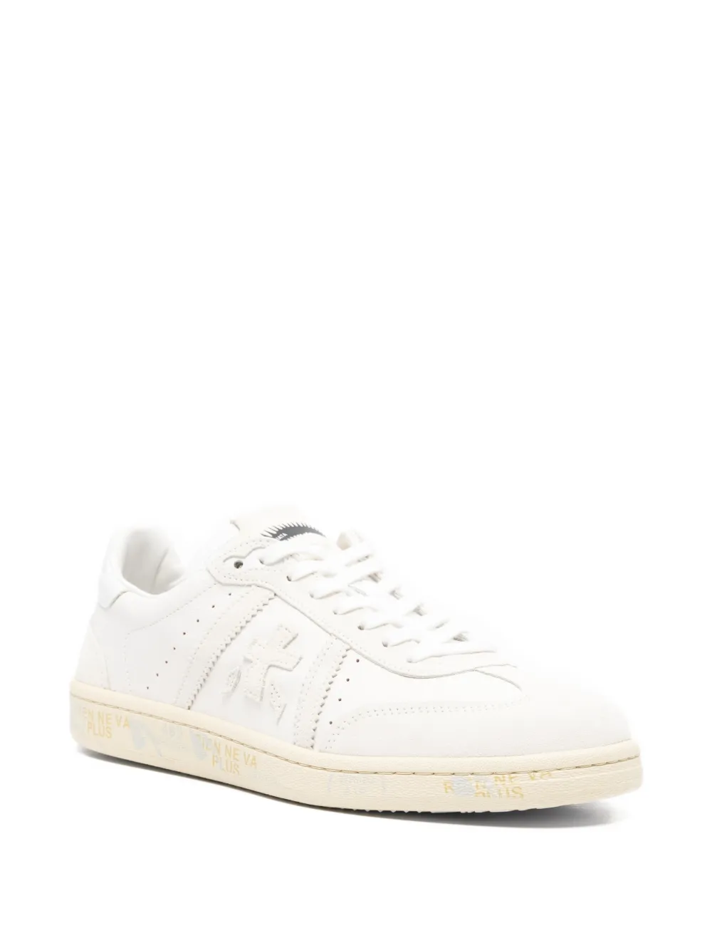 Premiata perforated leather sneakers Beige