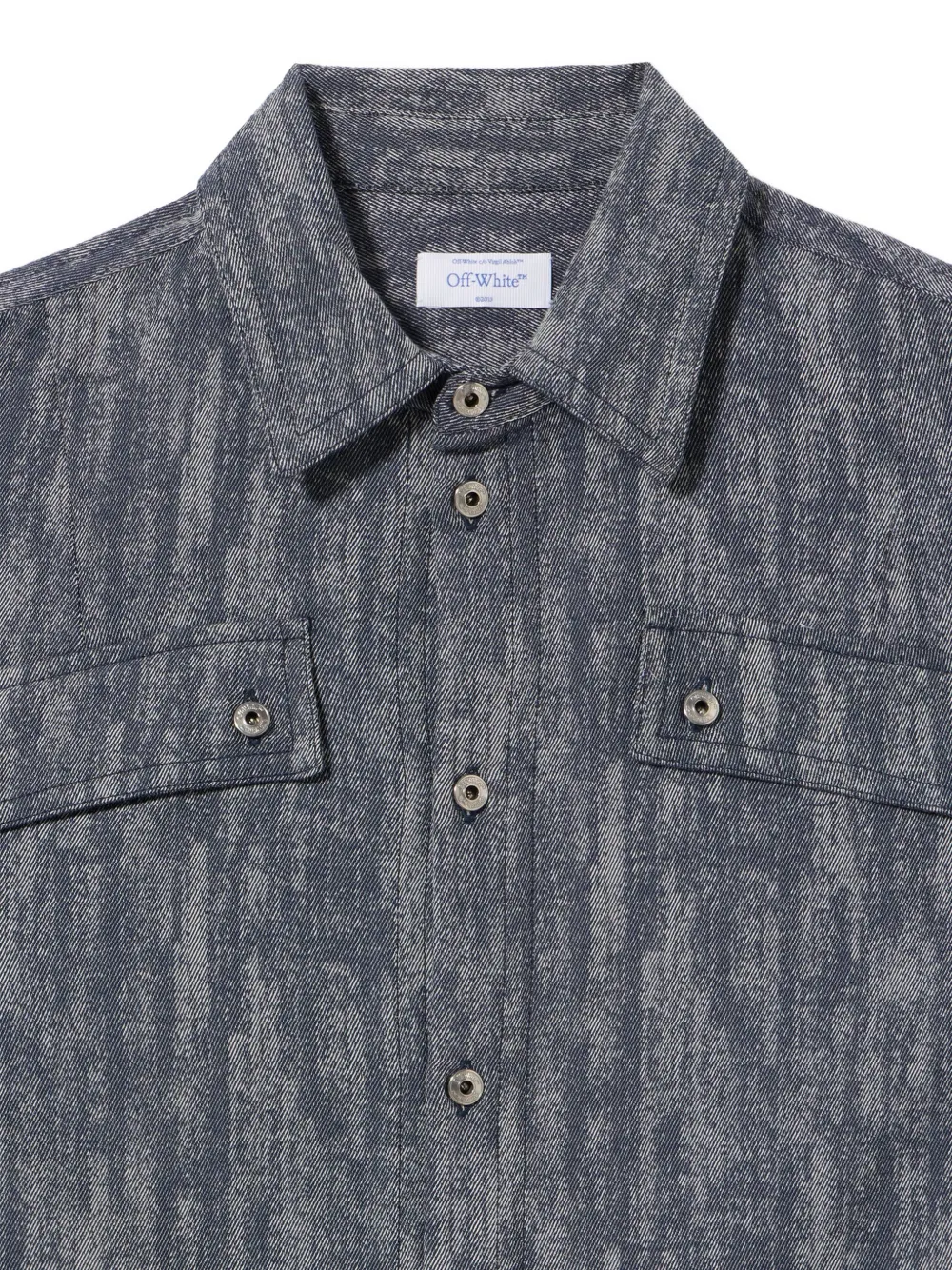Off-White Ss_Switch Off overhemd met knopen Blauw