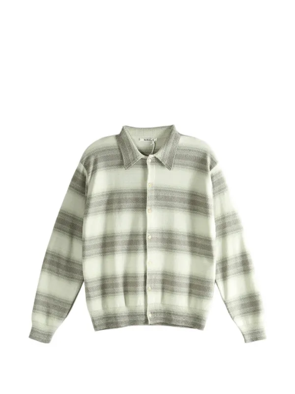 Auralee Striped Shirt | Neutrals | FARFETCH SG