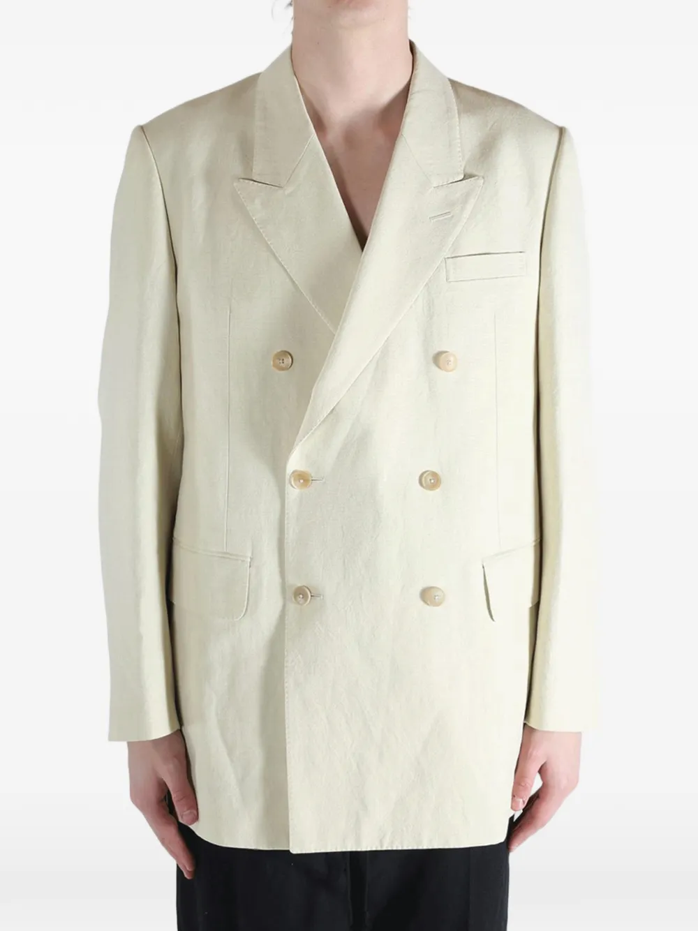  Auralee Double-breasted Blazer - Neutrals 