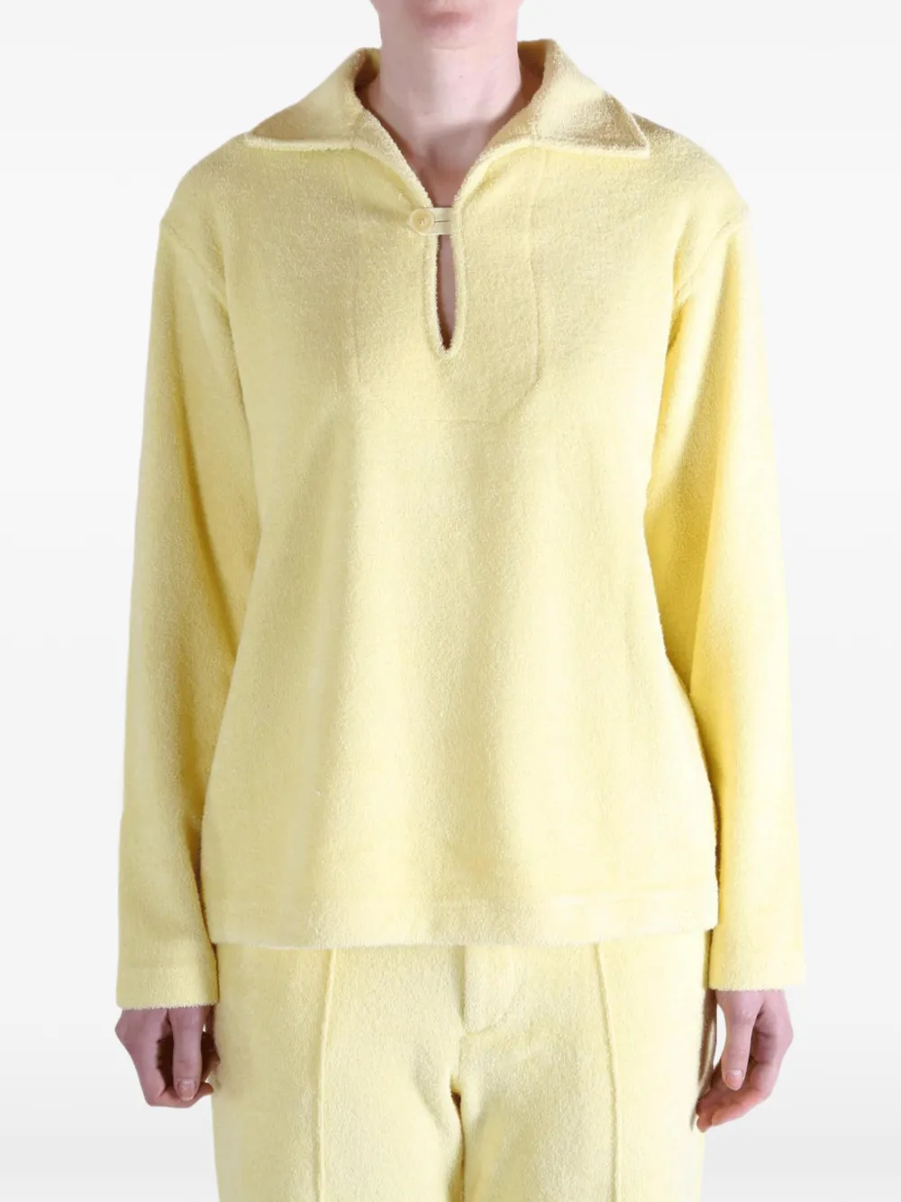  Auralee Collared Sweater - Yellow 