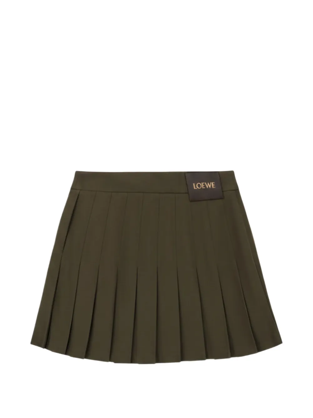  Loewe Pleated Mini Skirt - Green 