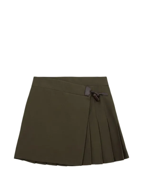 Loewe Pleated Mini Skirt in Green