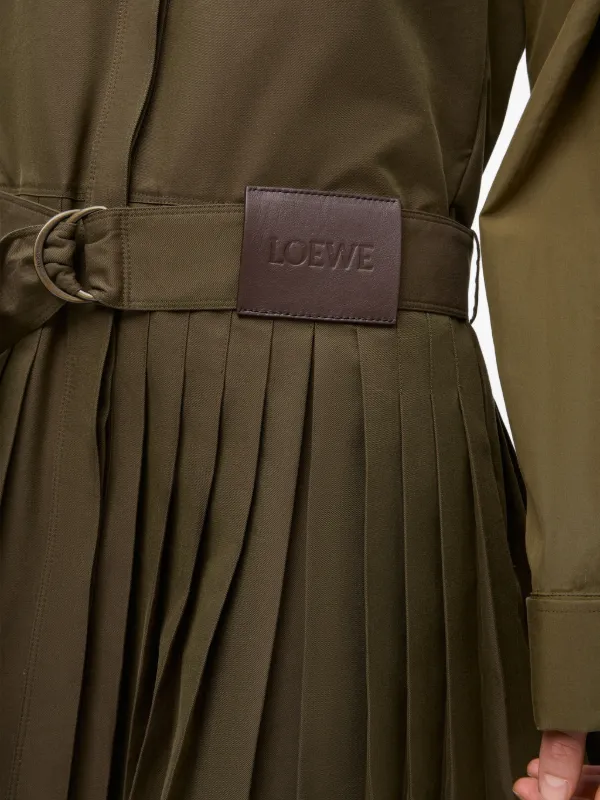 loewe green dress - Pleated In Cotton Blend for Woman - 38 Anarkali Style Suit