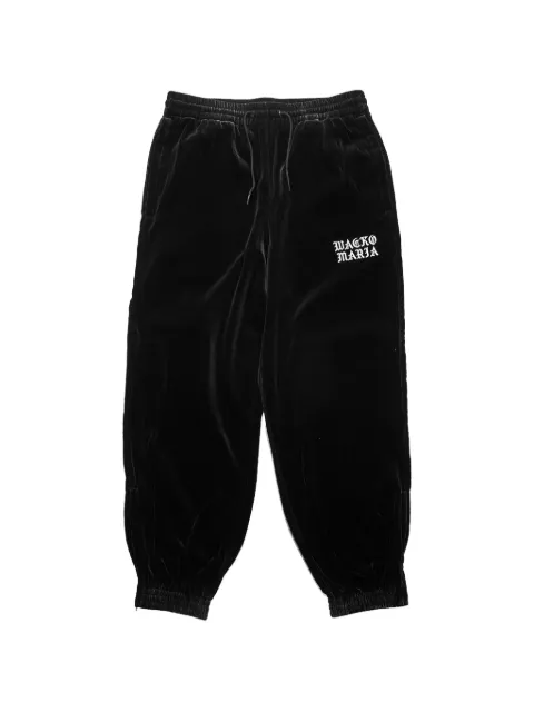 WACKO MARIA velvet-textured track pants