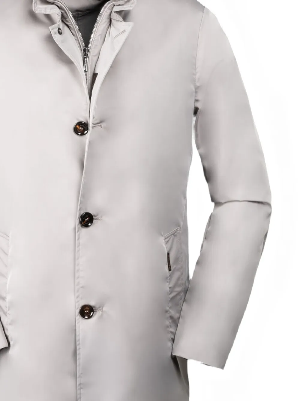  Moorer Borromini-wk Button-fastening Jacket - Grey 