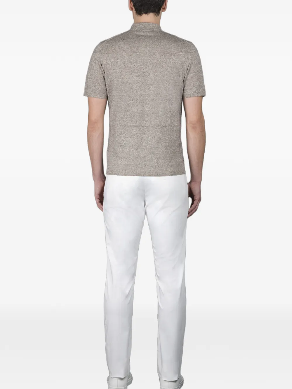 Moorer Vinal-Mag poloshirt met korte mouwen Grijs