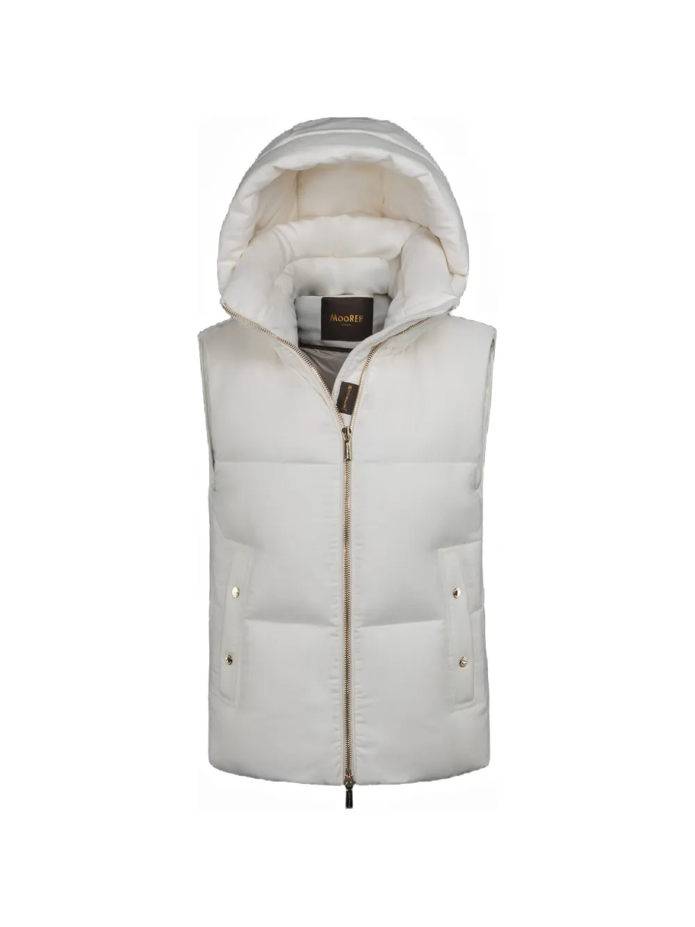 Moorer Fuente-Ba1 detachable-hood padded gilet - Weiß