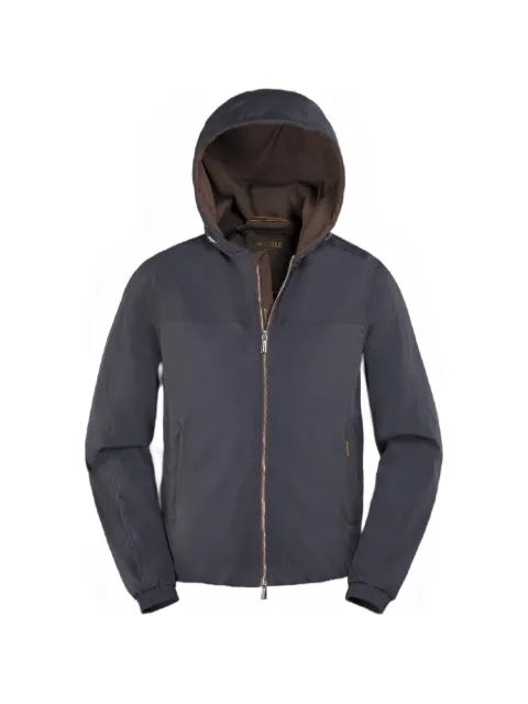 Moorer Albori-Tj hooded zip-fastening jacket