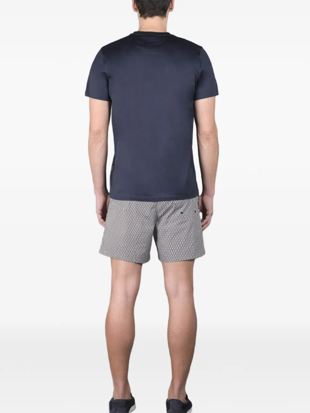 Moorer Mike-Jcl T-shirt met ronde hals en korte mouwen Blauw