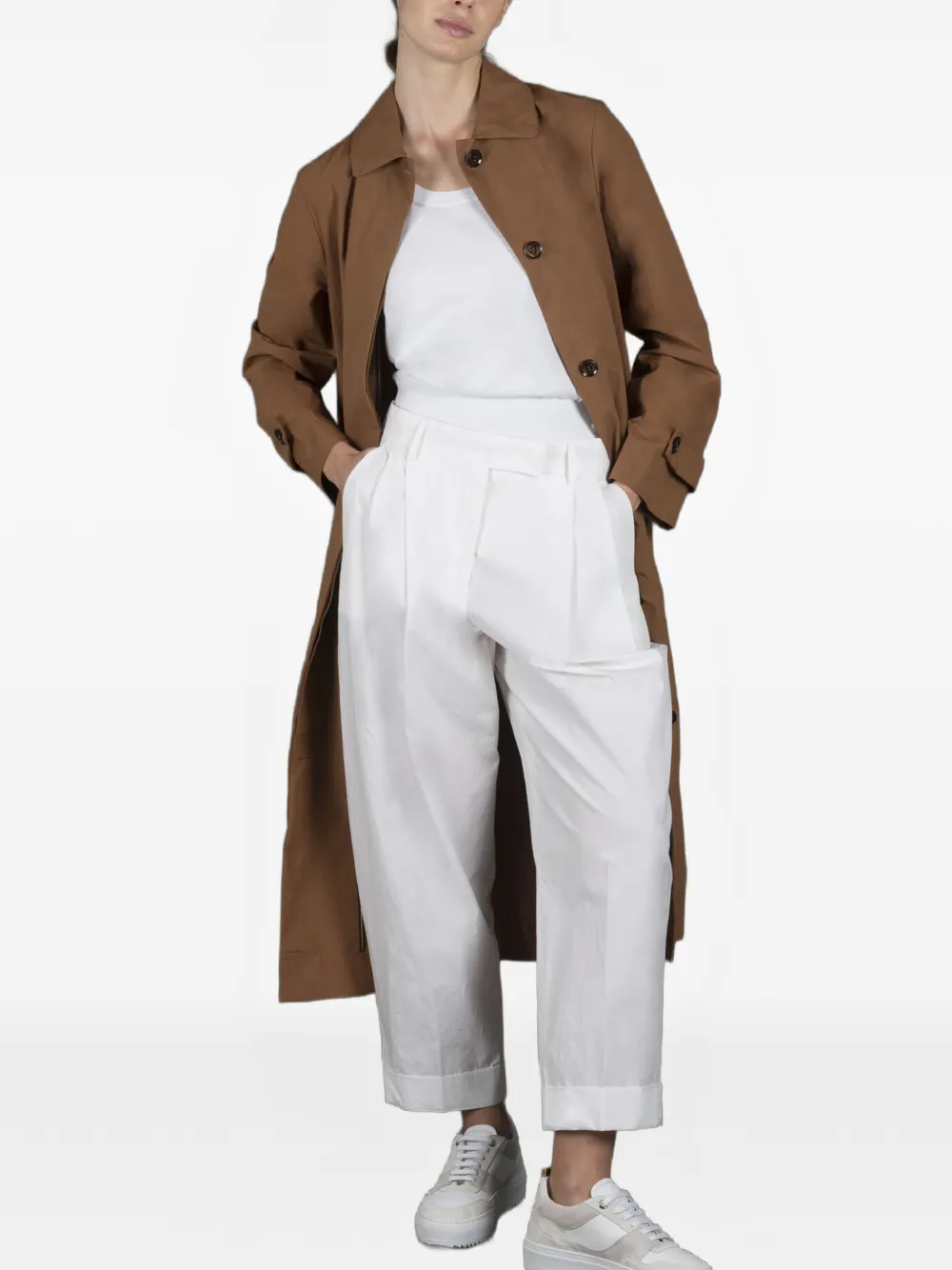  Moorer Rixta-wfc Buttoned Single-breasted Coat - Brown 