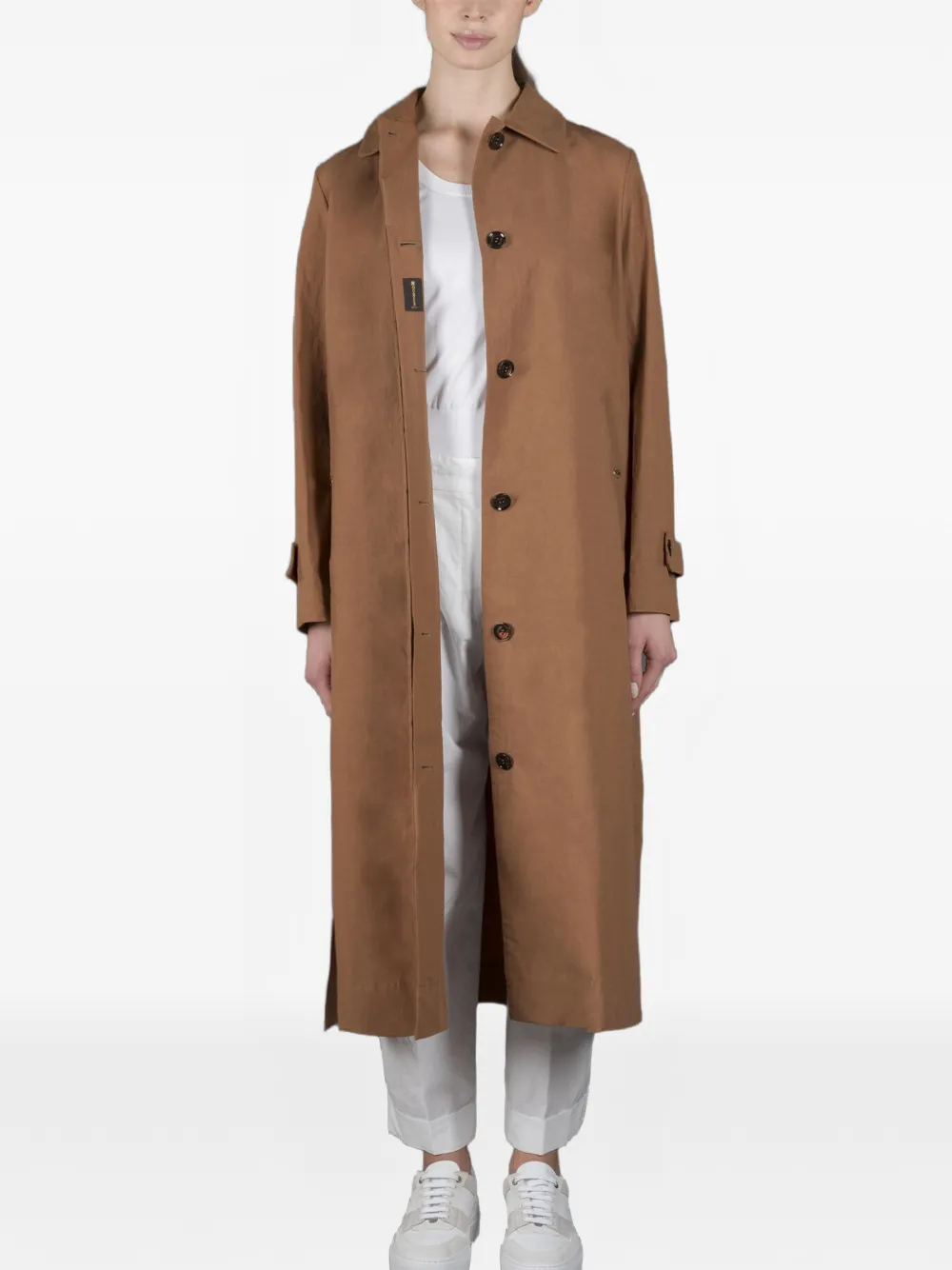  Moorer Rixta-wfc Buttoned Single-breasted Coat - Brown 