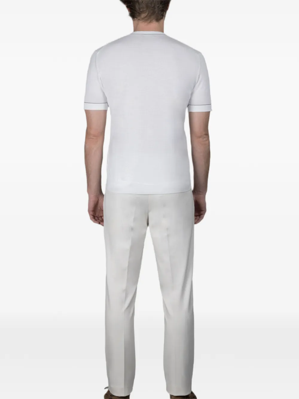 Jairo-Cre Crew-Neck Stripe-Detail T-Shirt