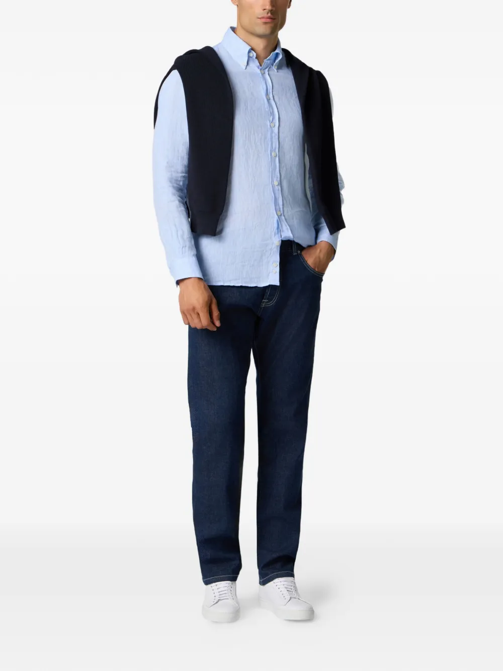  Brooks Brothers Vaqueros Con Cinco Bolsillos - Azul 