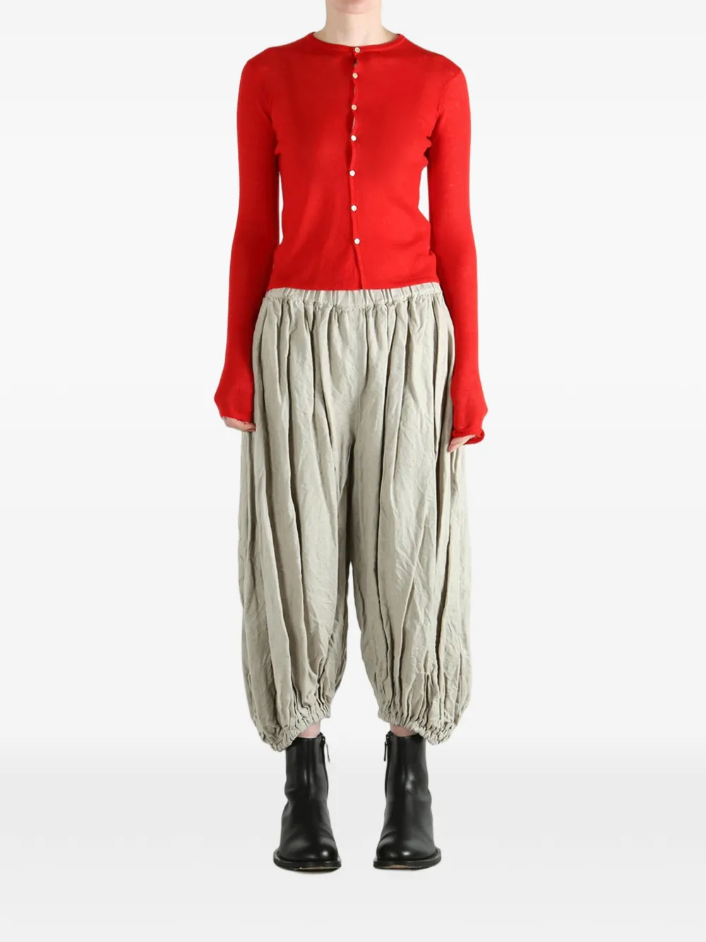  Auralee Buttoned Cardigan - Red 