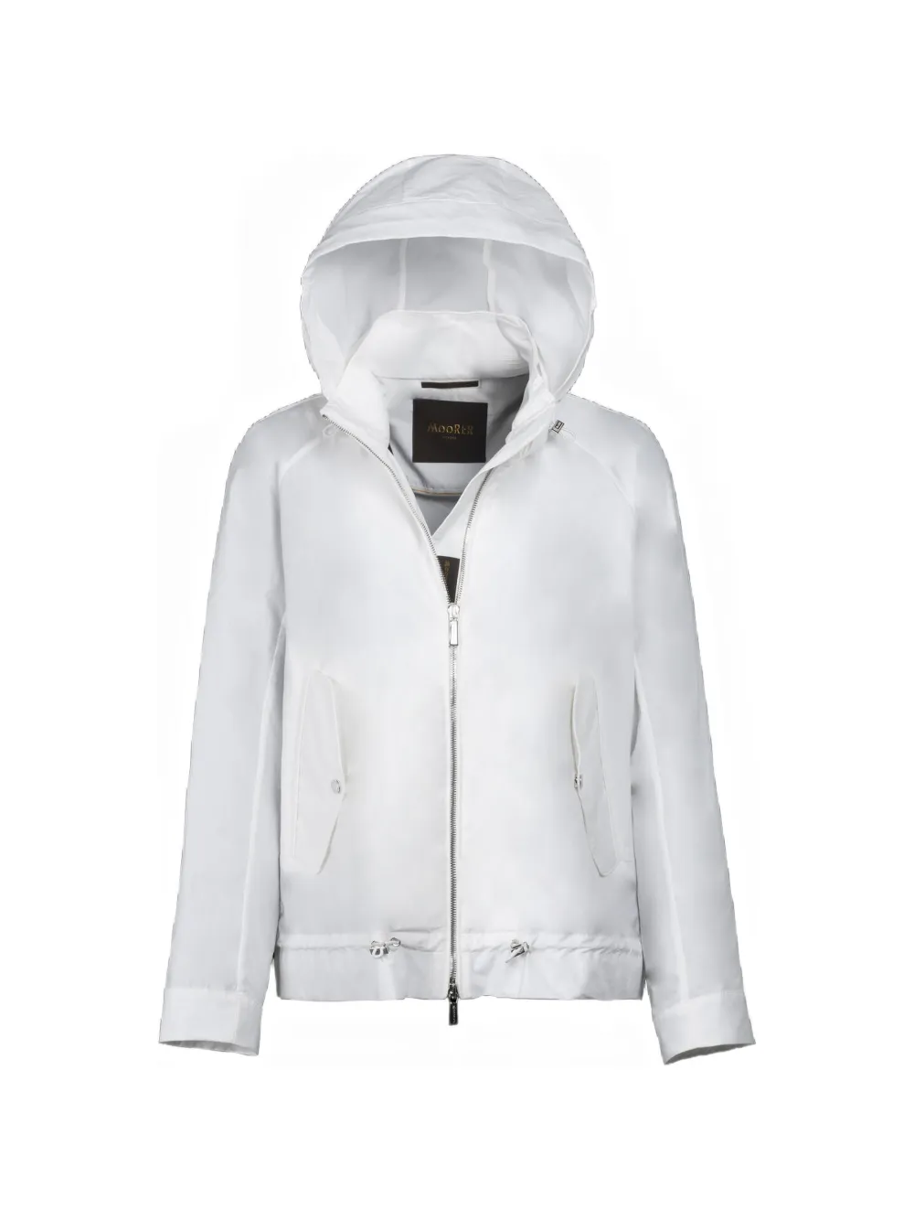Moorer hooded zip-fastening jacket - Bianco