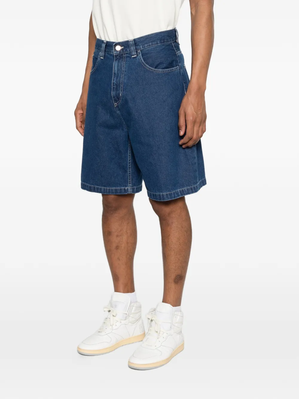  Carhartt Wip Bermudas Brandon Con Logo - Azul 