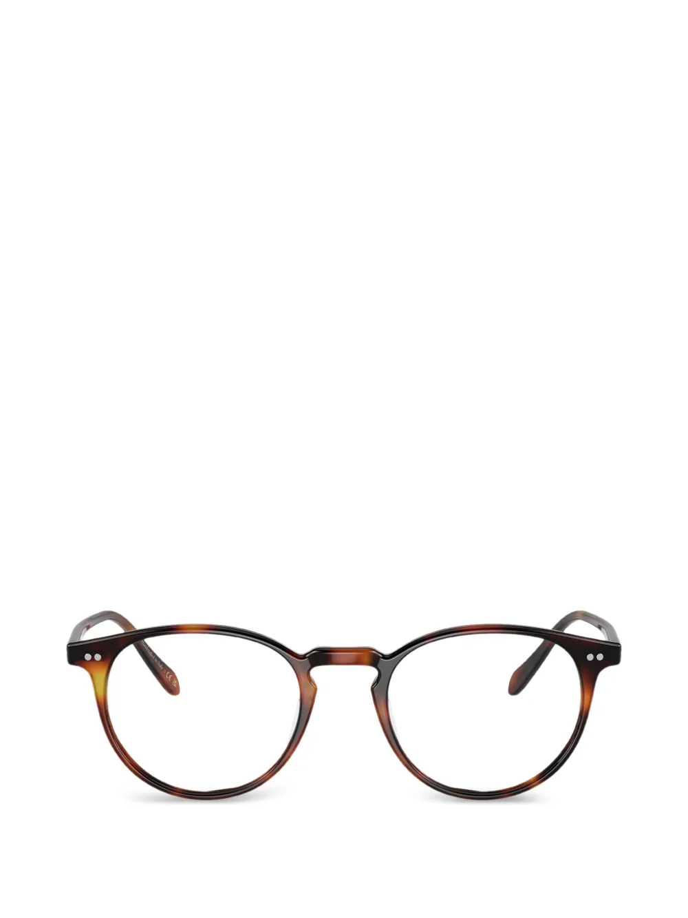 Oliver Peoples Riley-R round-frame glasses - Marrone