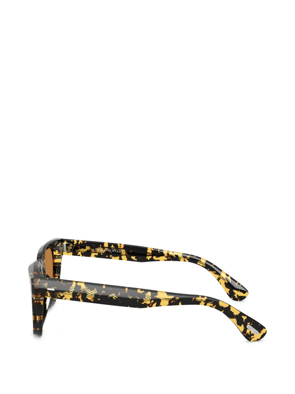 Oliver Peoples Rueny zonnebril met schildpadschild-design en vierkant montuur Zwart