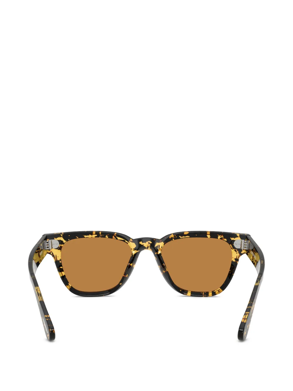 Oliver Peoples Rueny zonnebril met schildpadschild-design en vierkant montuur Zwart