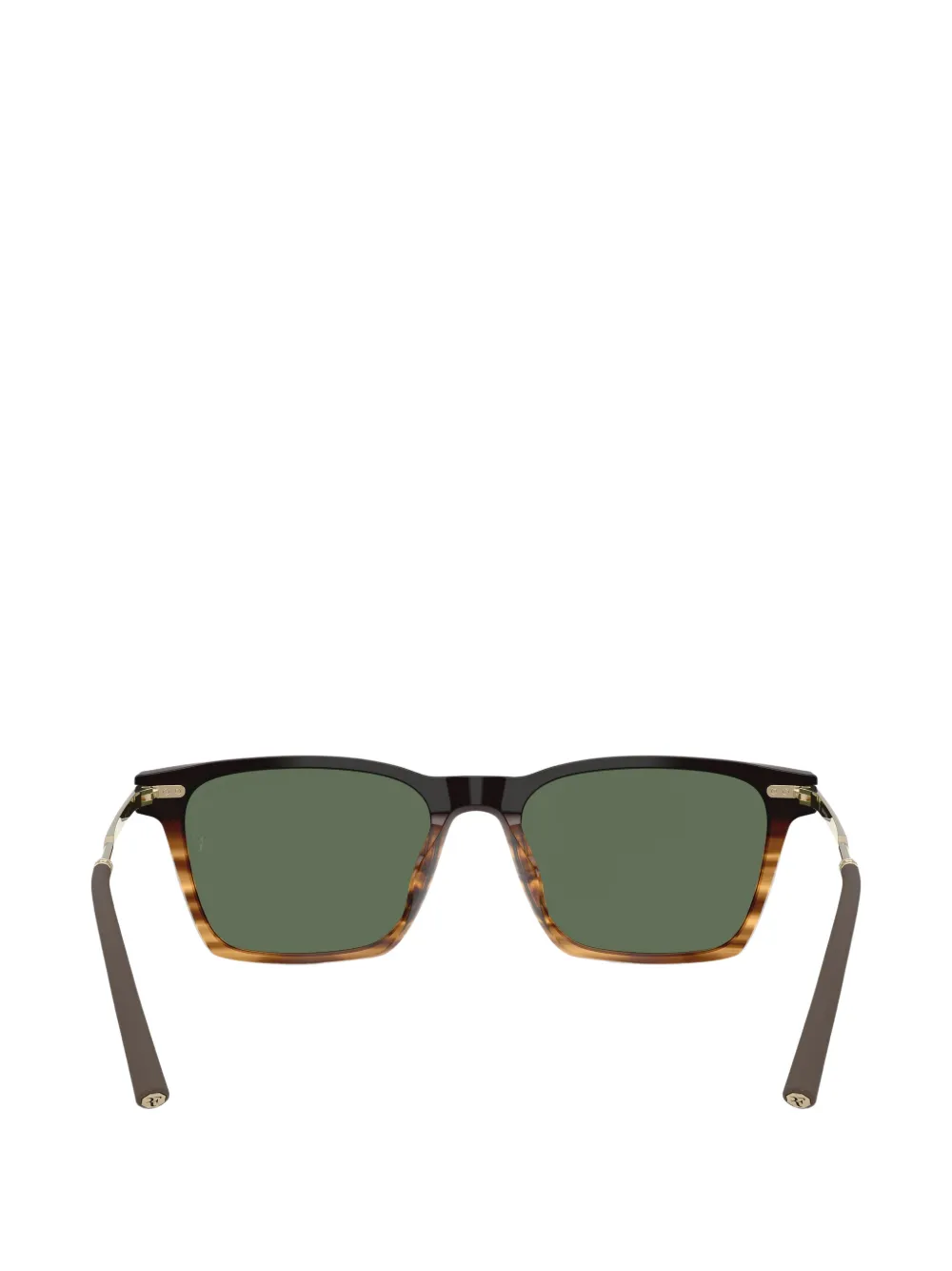 Oliver Peoples Zonnebril met vierkant montuur Bruin