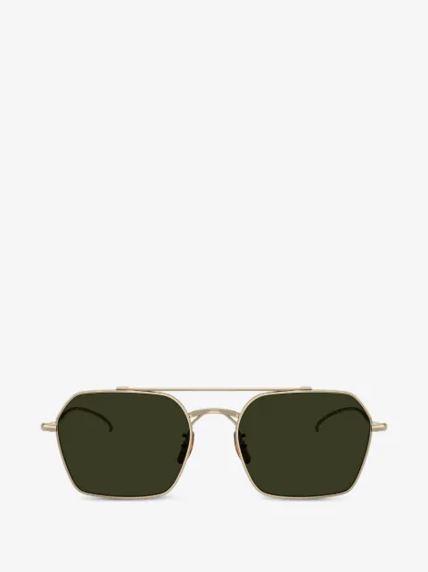 Oliver Peoples TK-15 geometric-frame double-bridge sunglasses