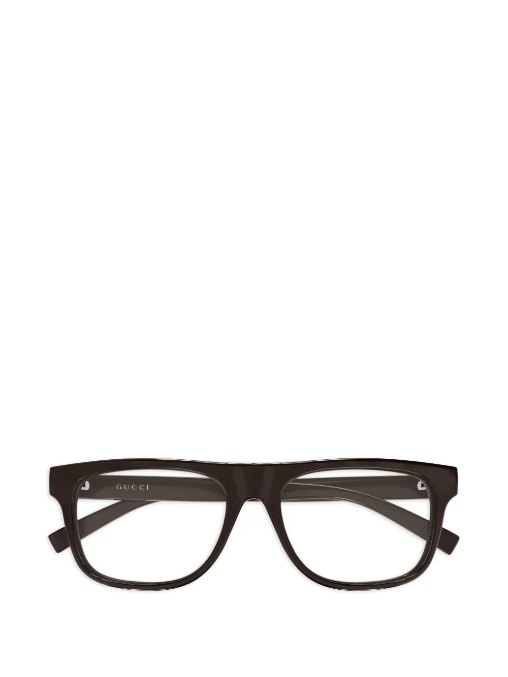 Gucci Eyewear Brille mit eckigem Gestell - Braun