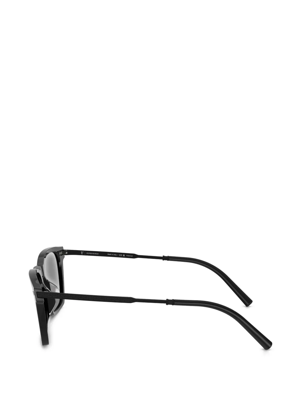 Oliver Peoples Zonnebril met rechthoekig montuur Zwart