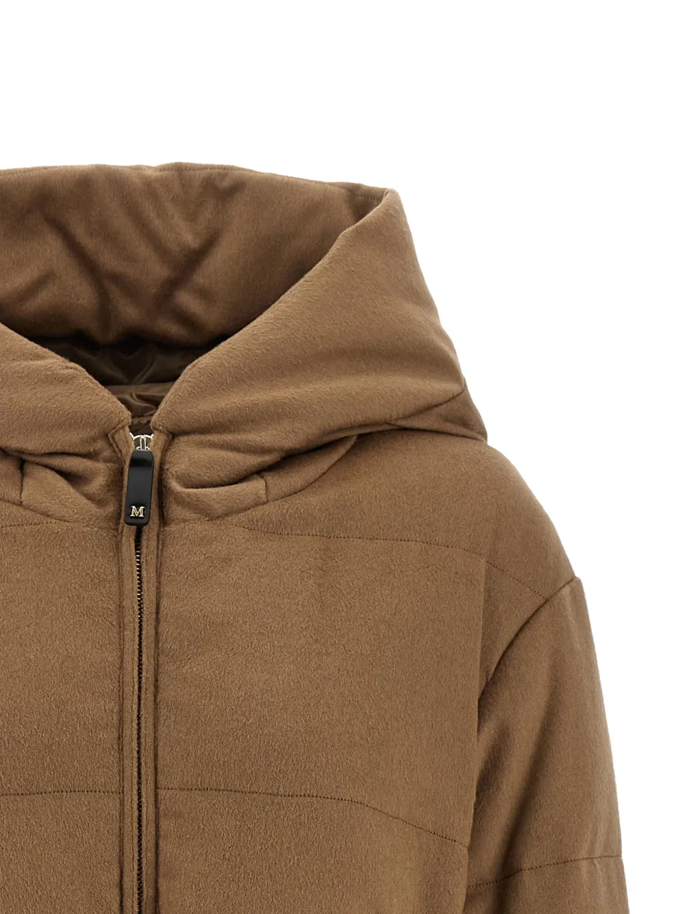  Max Mara Corona Single-breasted Hooded Coat - Brown 