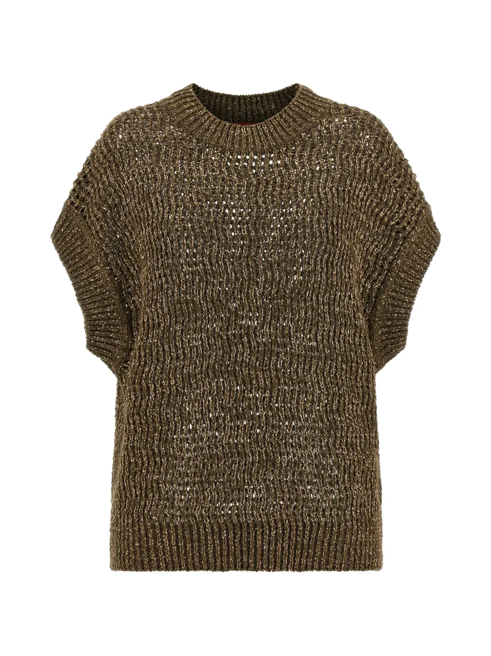 Max Mara crew-neck short-sleeve sweater - Verde