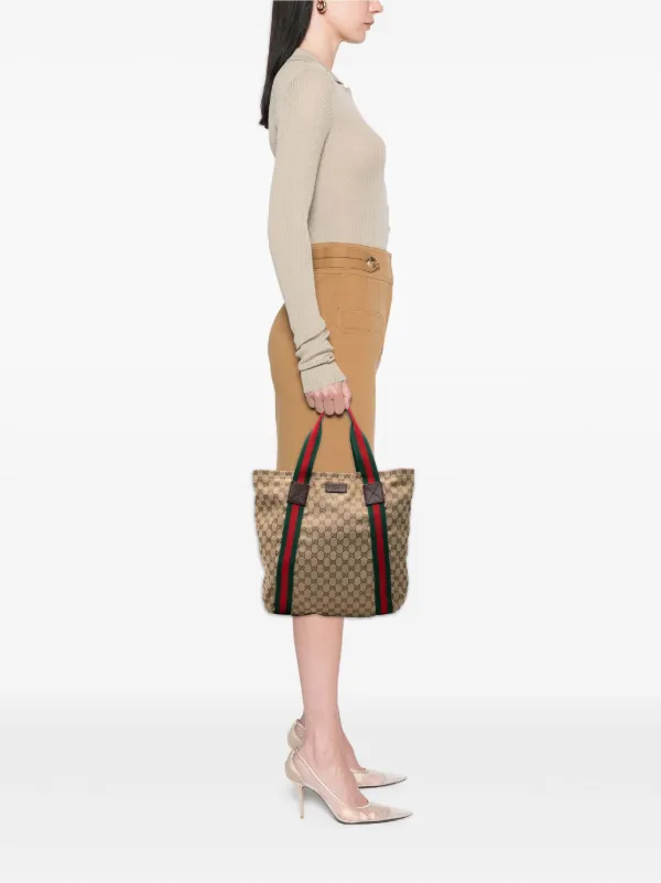 Gucci Pre-Owned 2000-2015 GGキャンバス ウェブ トートバッグ