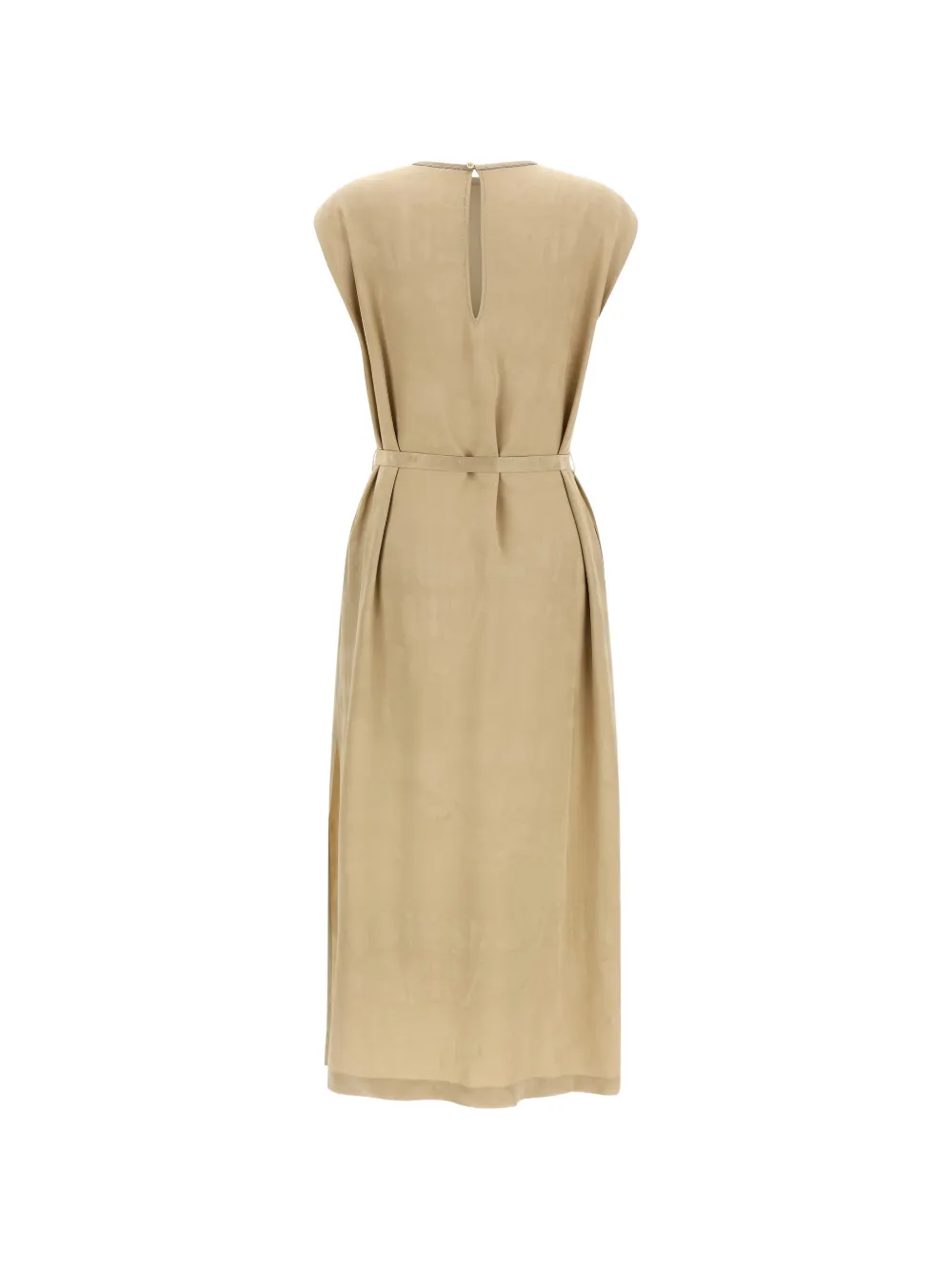 Peserico Mouwloze midi-jurk Beige
