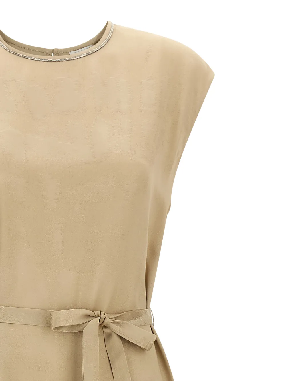 Peserico Mouwloze midi-jurk Beige