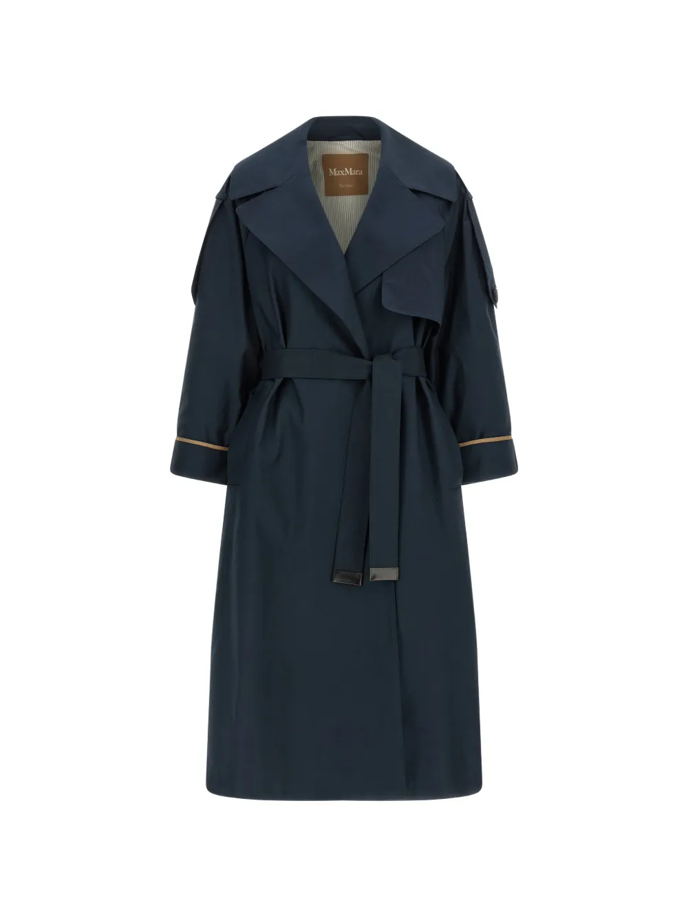Max Mara MtcUtrench flared belted trench coat - Blu
