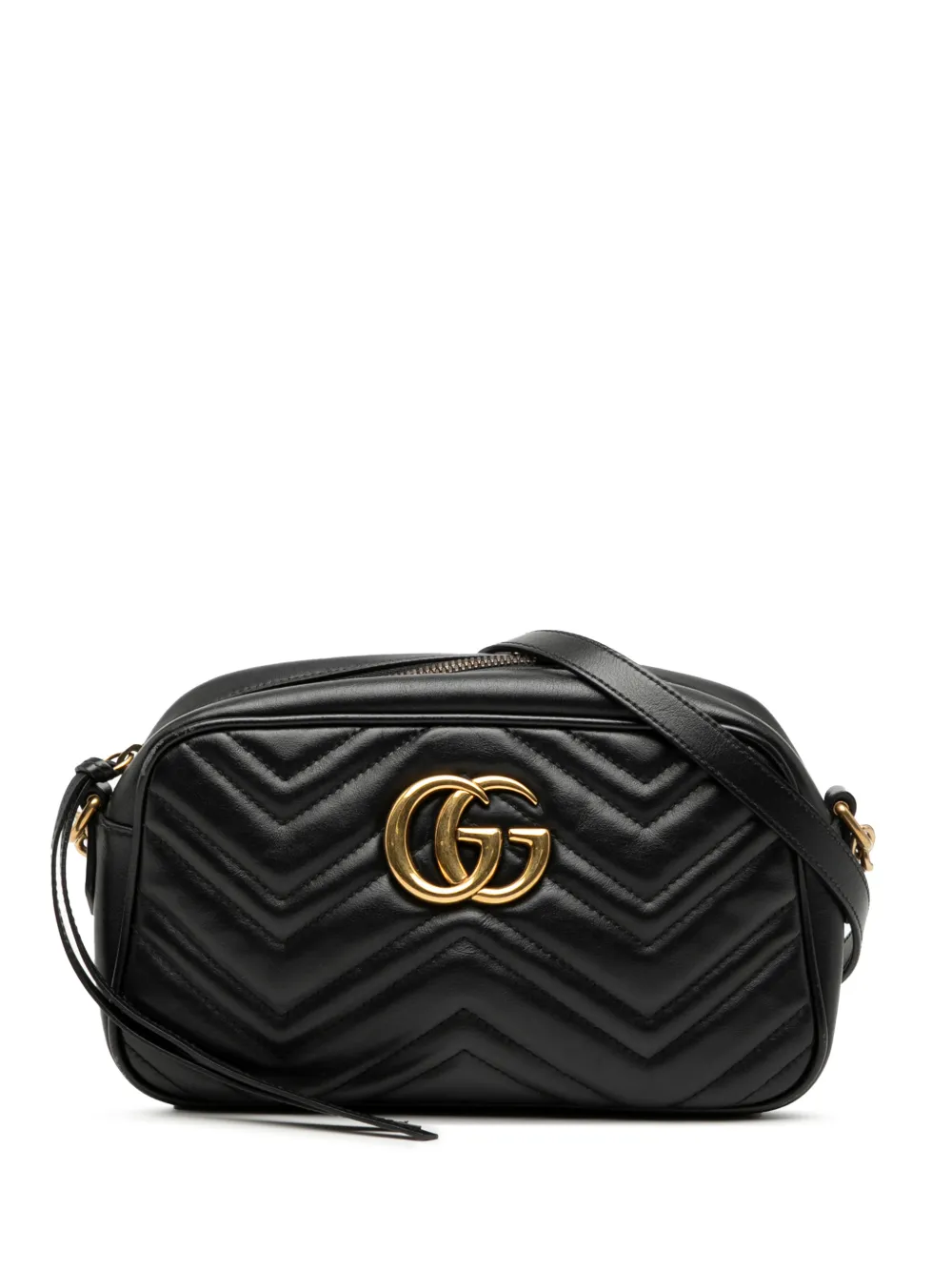 Gucci Pre-Owned 2016-2025 Small GG Marmont Matelasse Leather crossbody bag - Nero
