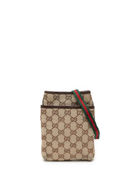 Gucci Pre-Owned GG Web 帆布斜挎包（2000-2015年典藏款）
