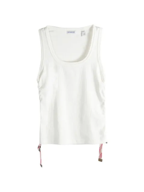 Burberry camiseta de canalé con detalle de moño