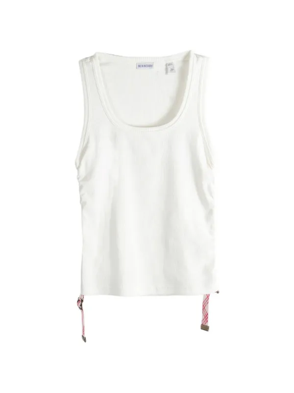 Burberry Festival Cotton Blend Tank Top in White