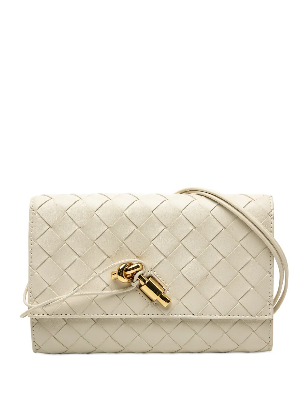 Bottega Veneta Pre-Owned 2012-2025 Nappa Intrecciato Andiamo Pouch on Strap crossbody bag - Bianco