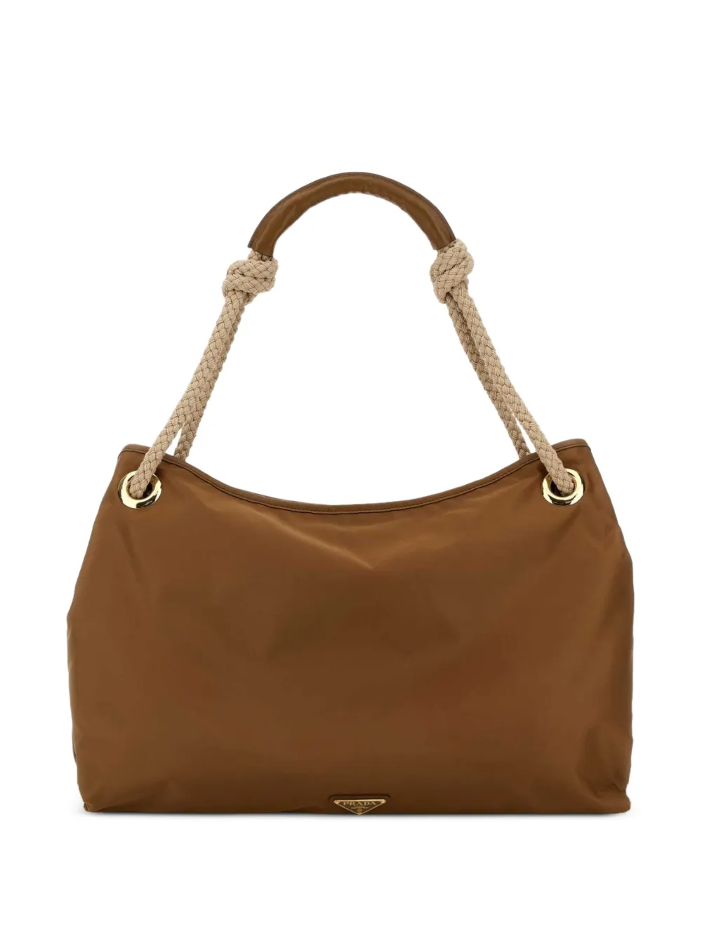 Prada Borsa tote con logo - Marrone