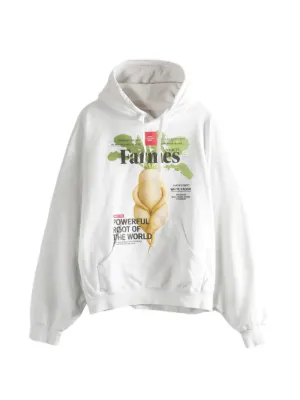 Doublet Farmes Magazine Cover Printed Hoodie | White | FARFETCH