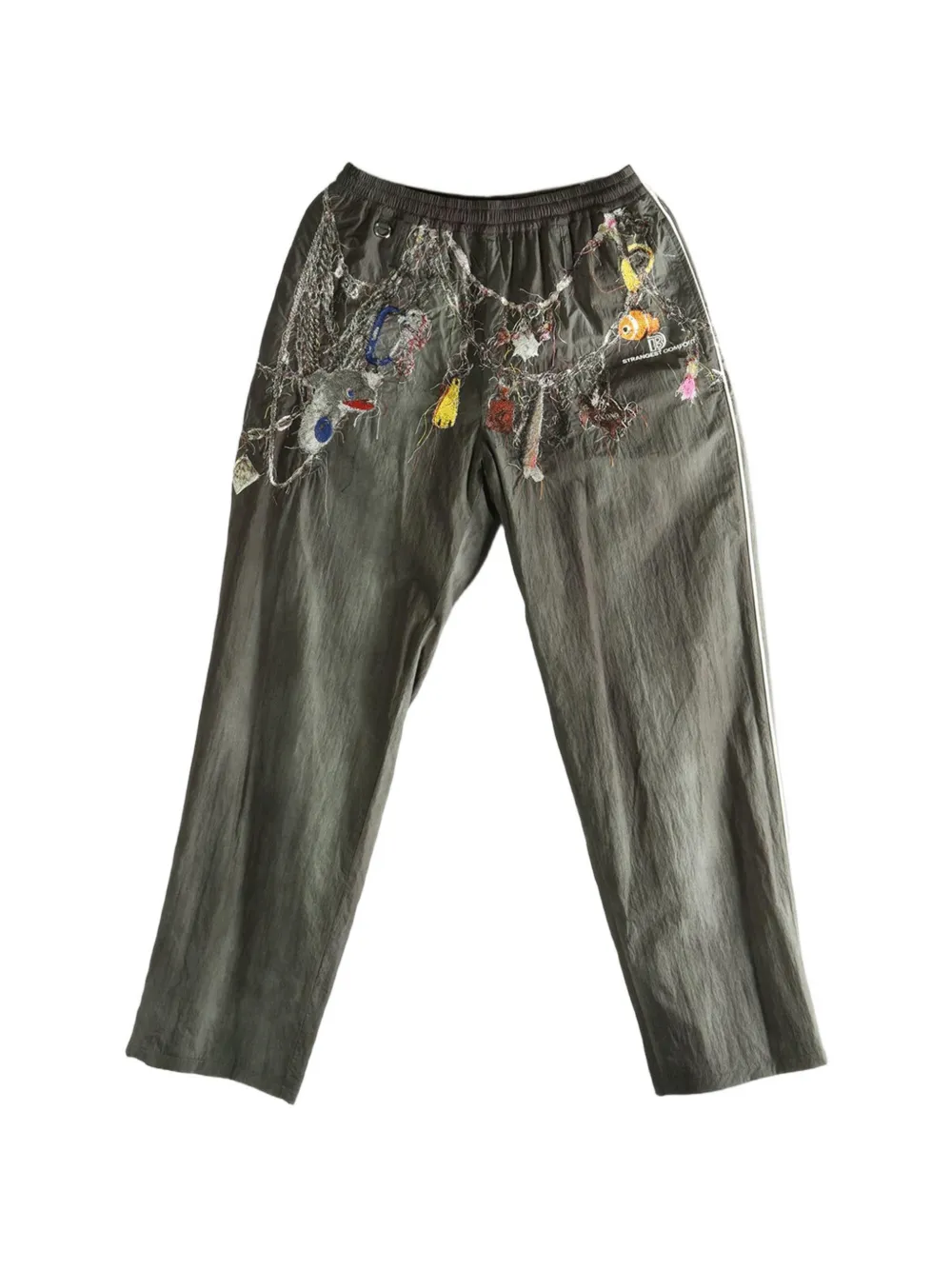 Doublet chains-embroidery trousers - Grigio