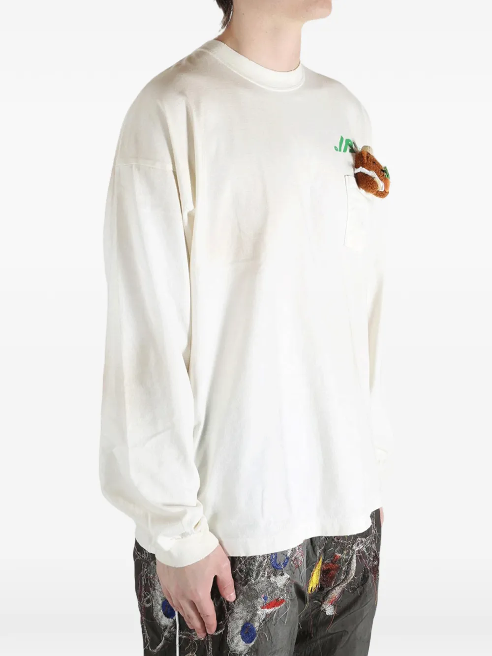 Doublet My Workwear Bear T-shirt met borstzak Wit