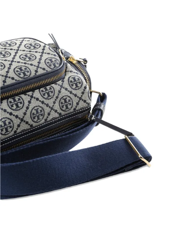 Tory Burch ショルダーバッグ ネイビー/ベージュ Tory Burch T Monogram Pocket Crossbody | Neutrals | FARFETCH