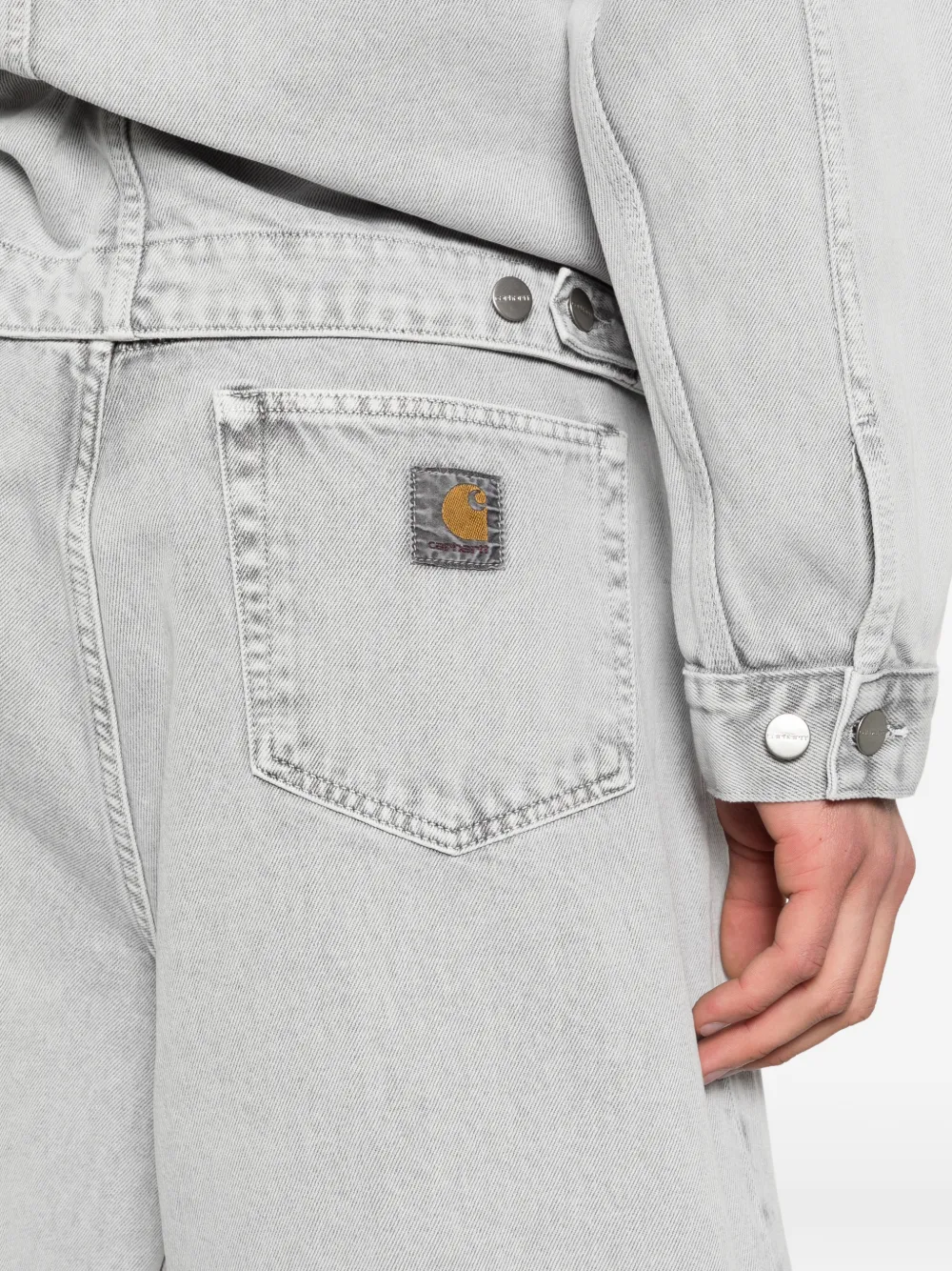 Carhartt WIP Shorts met logopatch Grijs