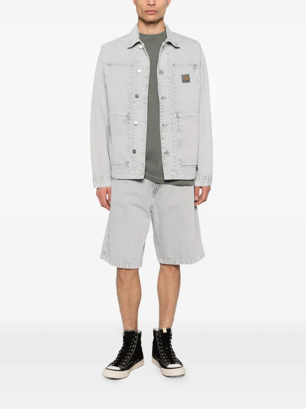 Carhartt WIP Shorts met logopatch Grijs