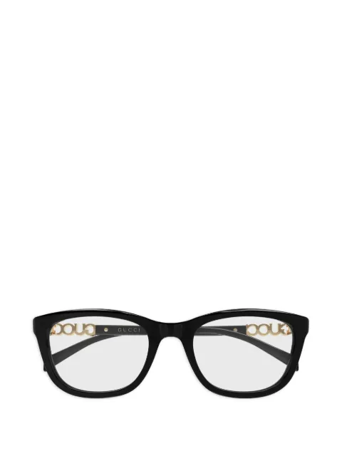 Gucci Eyewear logo oval-frame glasses