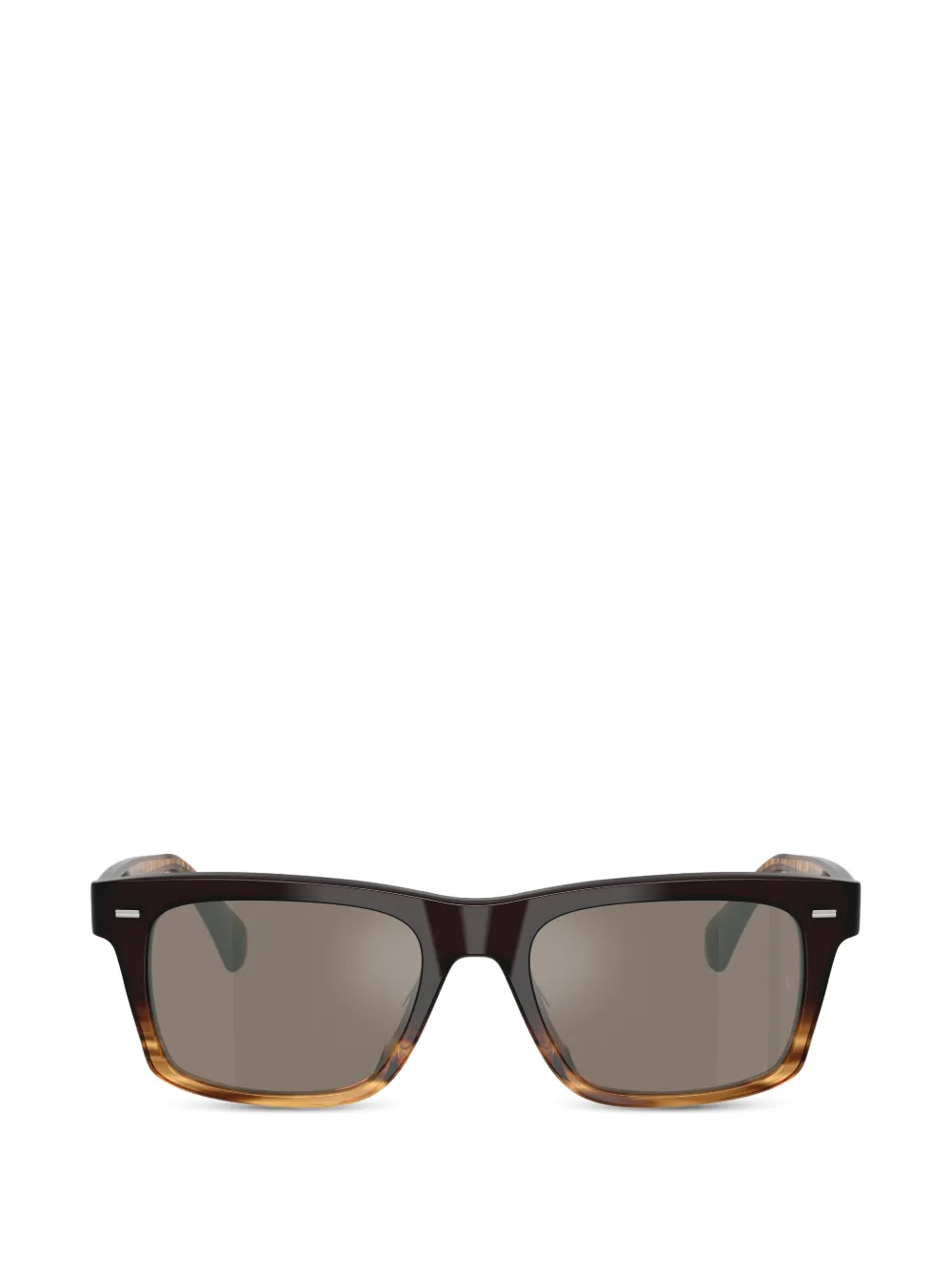 Oliver Peoples rectangle-frame sunglasses - Marrone