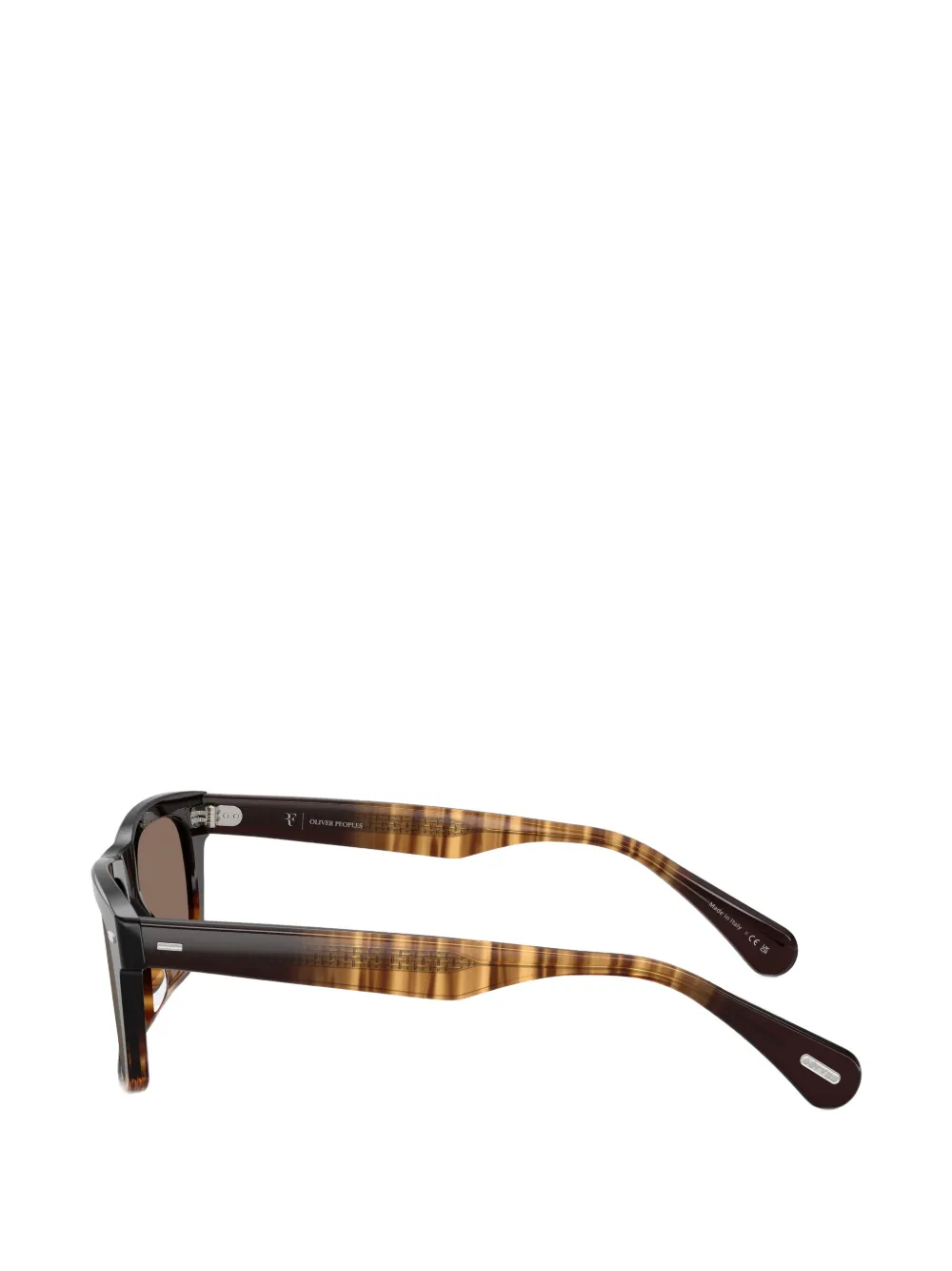 Oliver Peoples Zonnebril met rechthoekig montuur Bruin